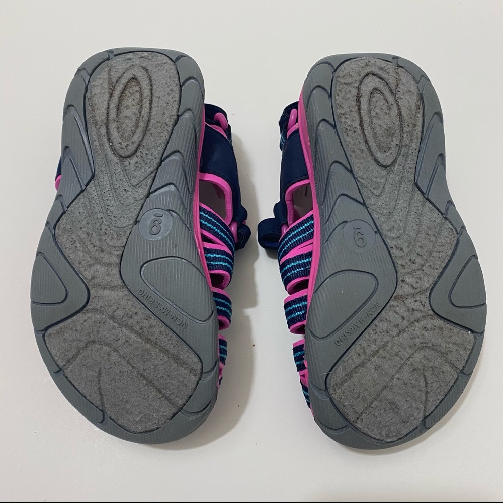 Cat & Jack Girl Afton Hiking Pink & Blue Sandals - Picture 7 of 7